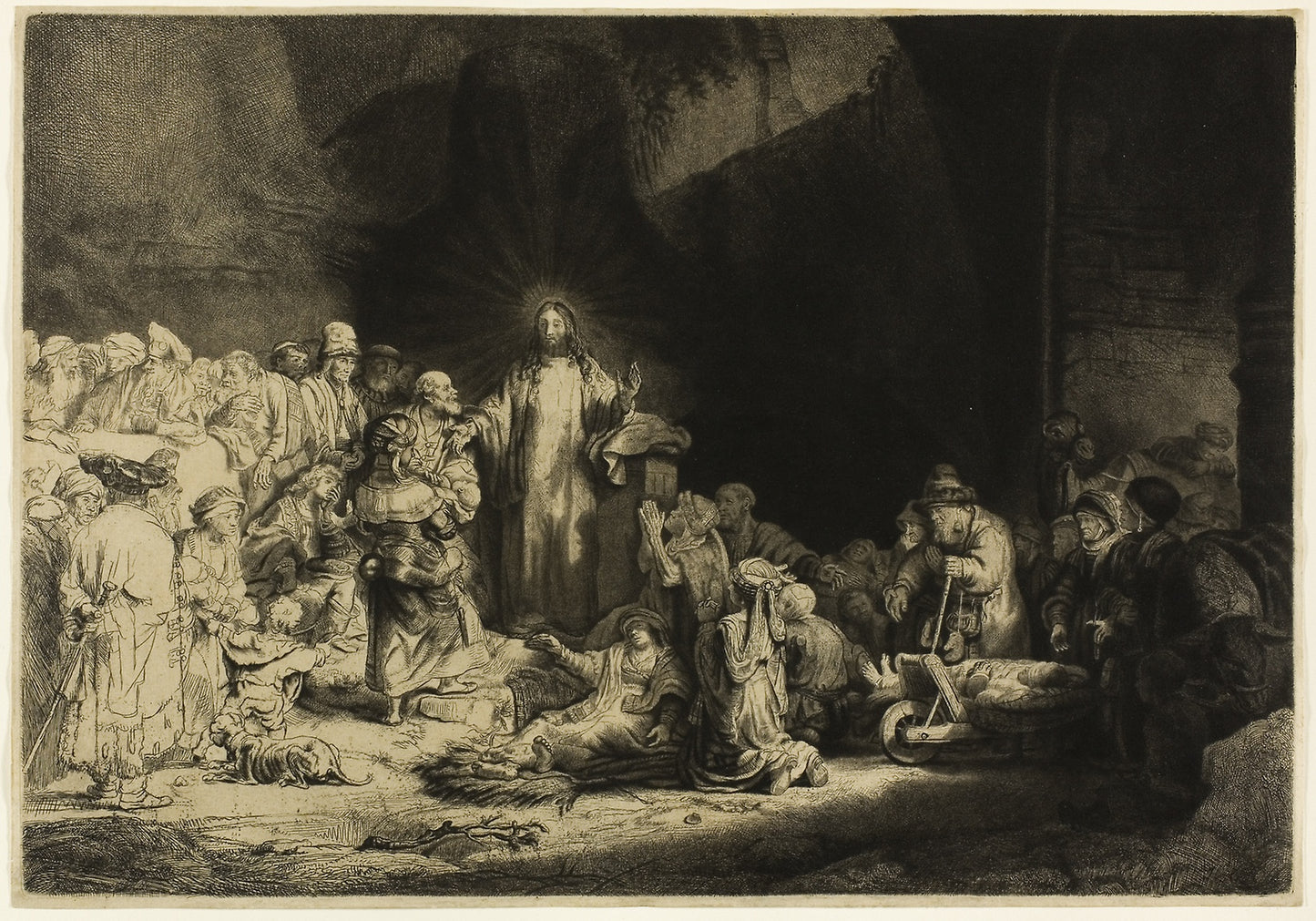 The Hundred Guilder Print -  Rembrandt van Rijn,  Poster Print Wall Art