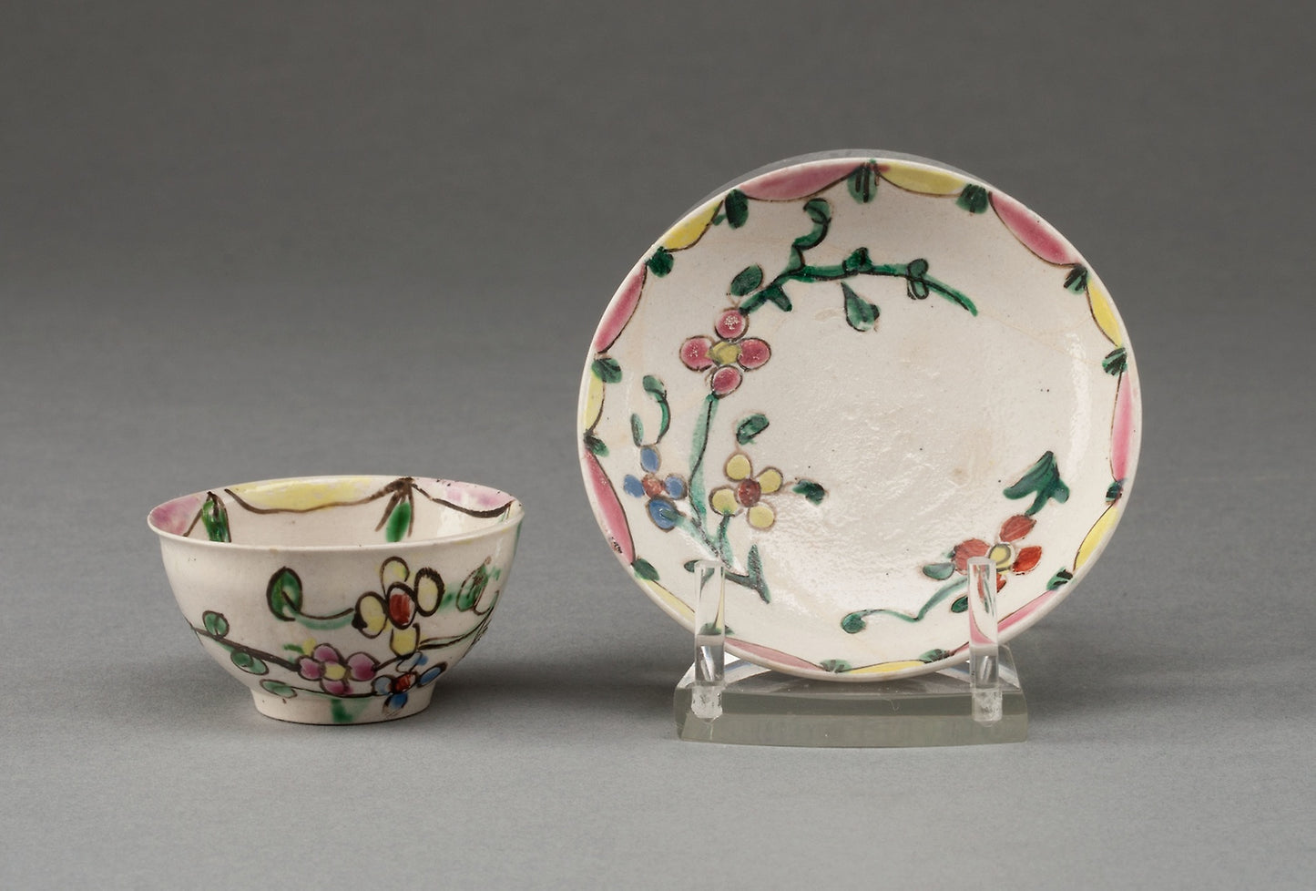 Miniature Cup and Saucer -  Staffordshire, England,  Poster Print Wall Art