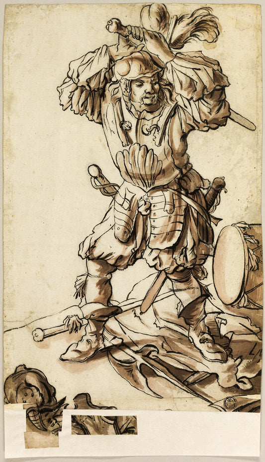 A Landsknecht: Unknown Artist,16x12"(A3) Poster