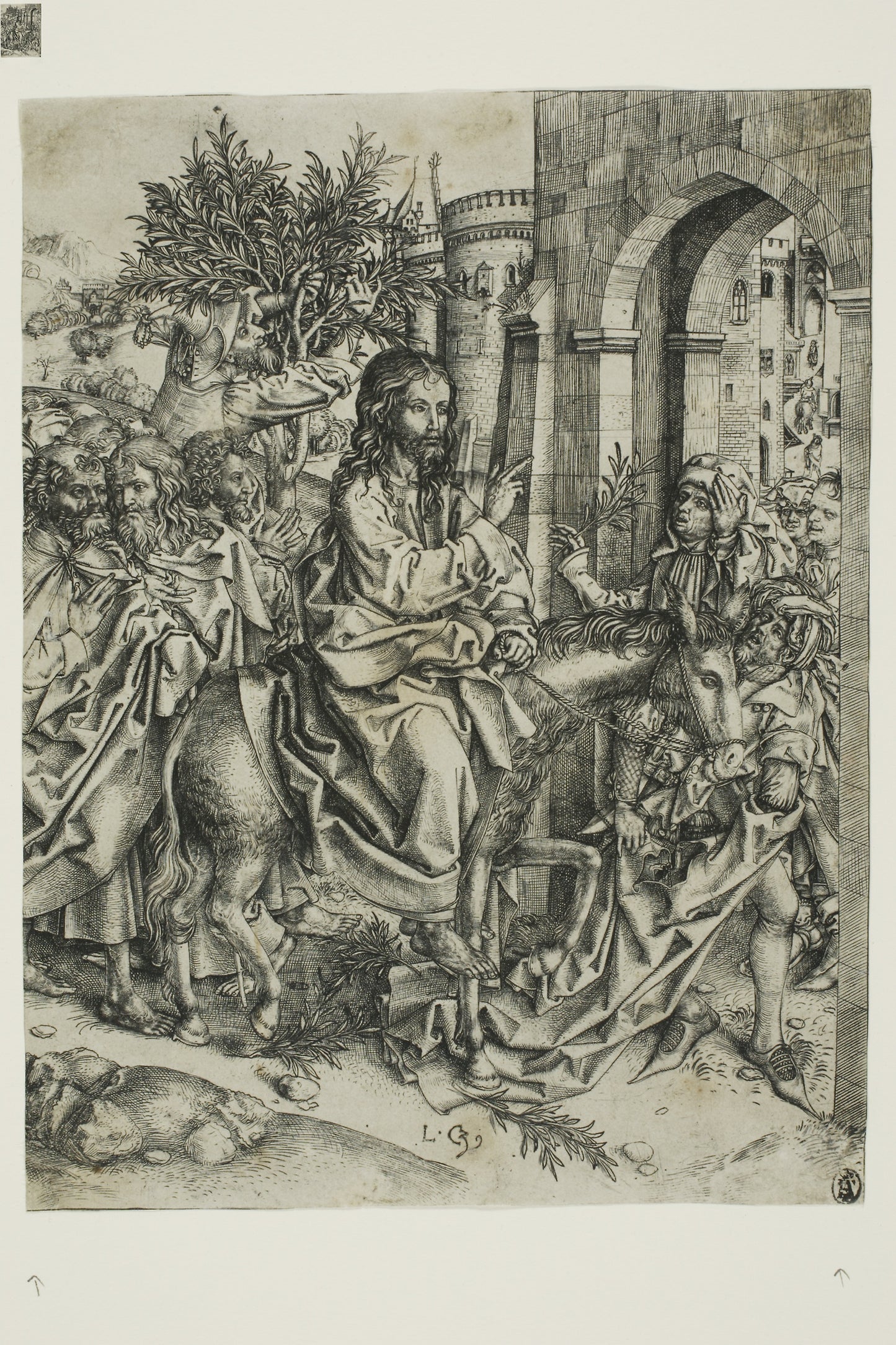 Christ's Entry into Jerusalem: Master L Cz., Poster Print Wall Art