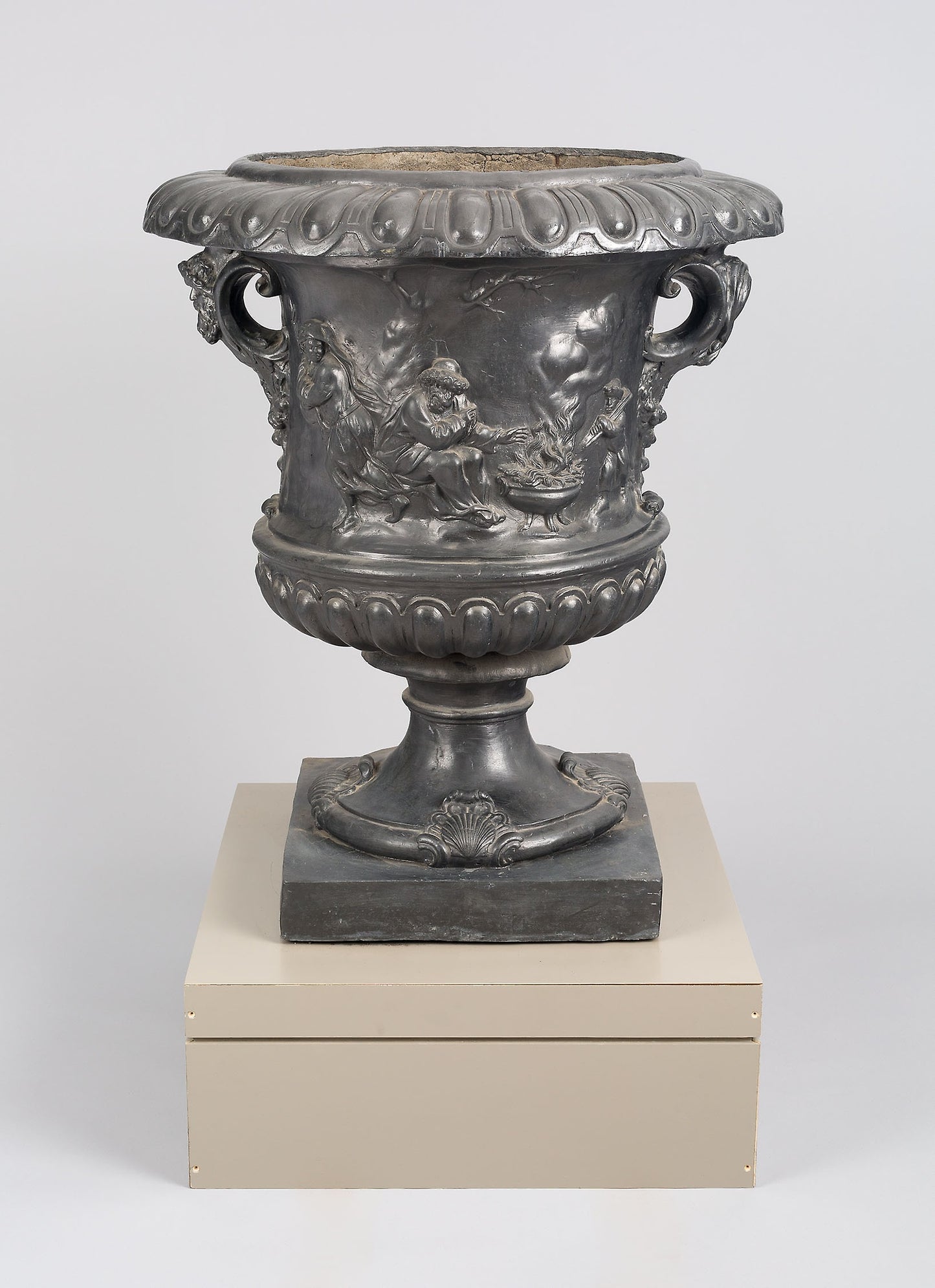 Garden Urn Emblematic of Winter -  England,  Poster Print Wall Art