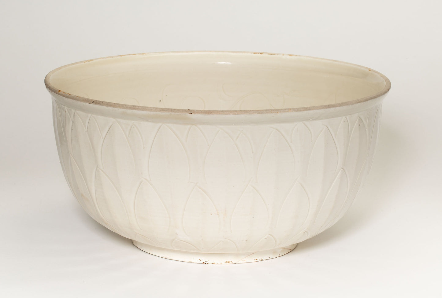 Large Bowl with Lotus Scrolls (interior) and Overlapping Petals (exterior) -  China,  Poster Print Wall Art