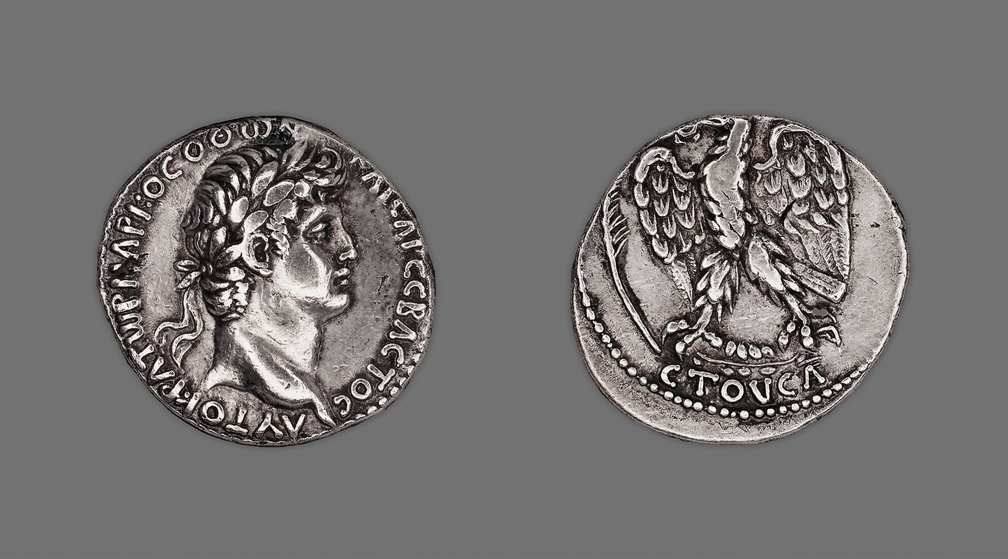 Tetradrachm (Coin) Portraying Emperor Otho -  Roman, minted in Antioch, Syria,  Poster Print Wall Art
