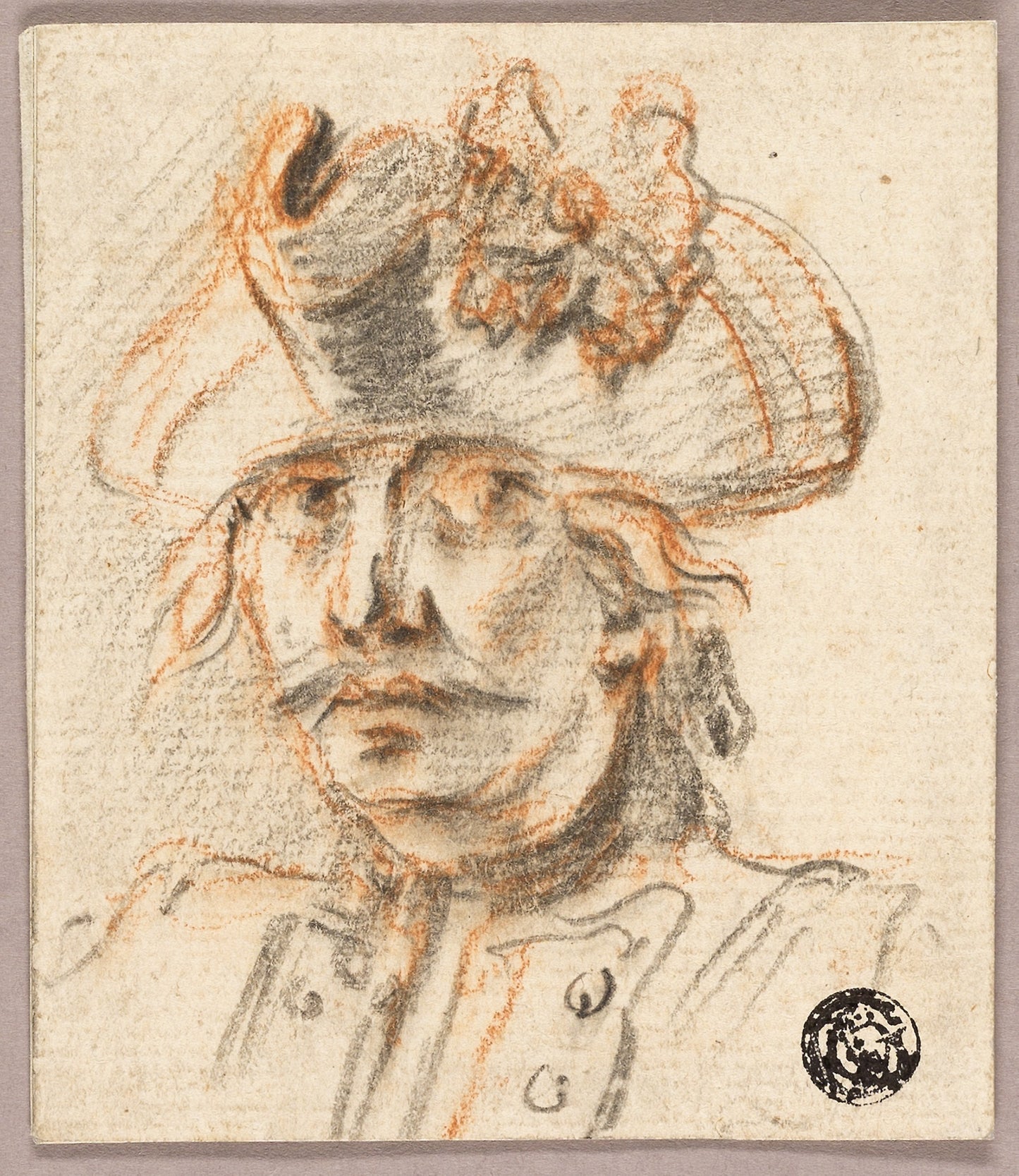 Bust of Soldier -  Attributed to Charles Parrocel or his circle,  Poster Print Wall Art