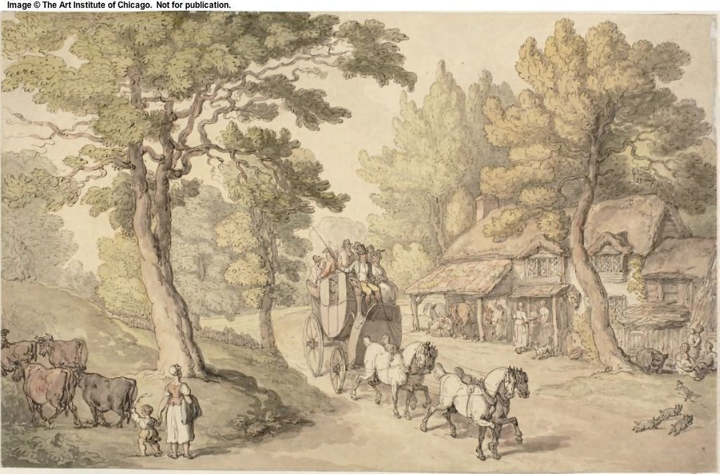 Dover Coach -  Thomas Rowlandson,  Poster Print Wall Art