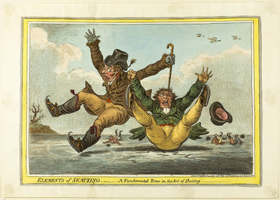 Elements of skateing: A fundamental Error in the Art of Skaiting: James Gillray (English, 1756-1815),16x12"(A3) Poster