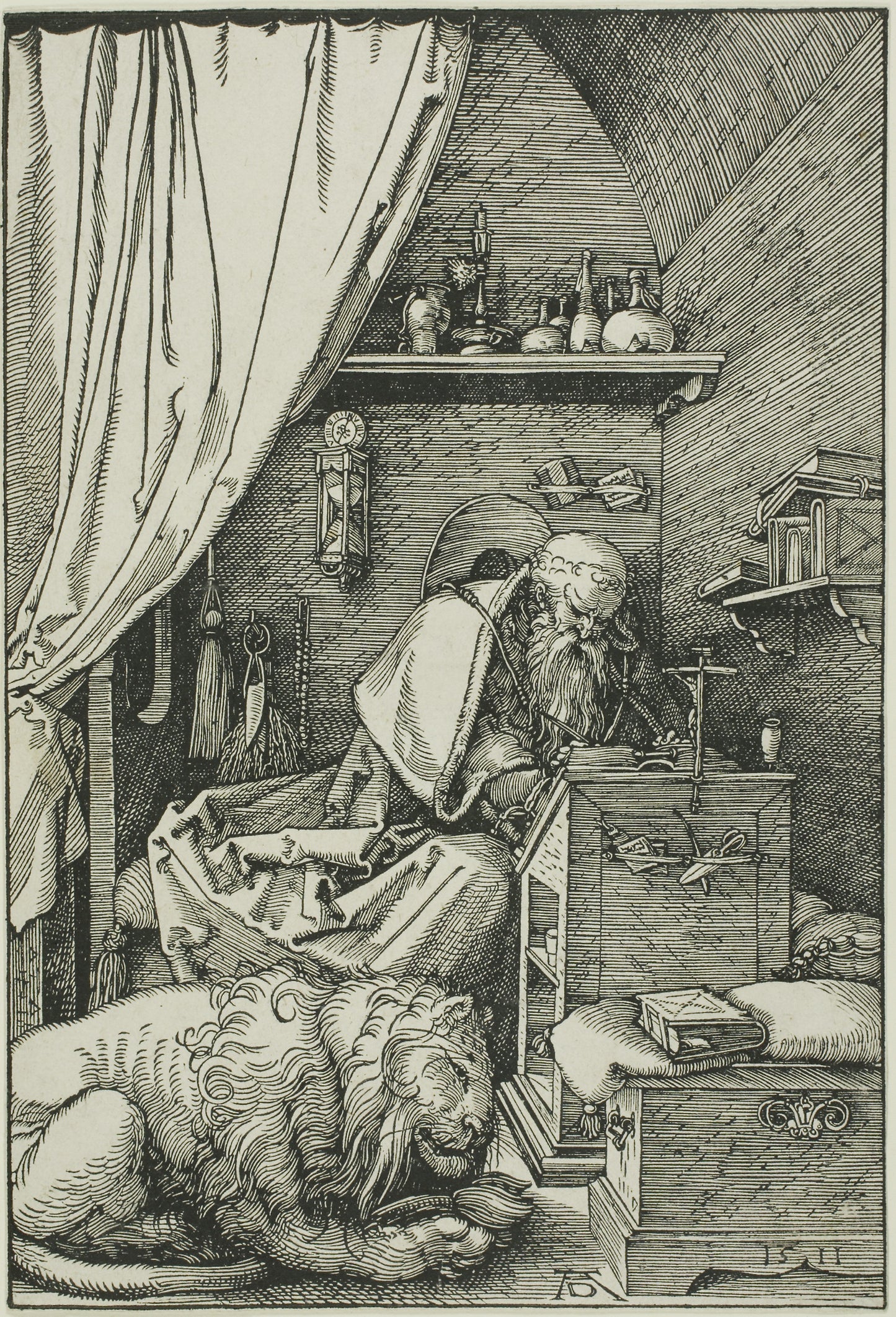 Saint Jerome in his Cell -  Albrecht Dürer,  Poster Print Wall Art