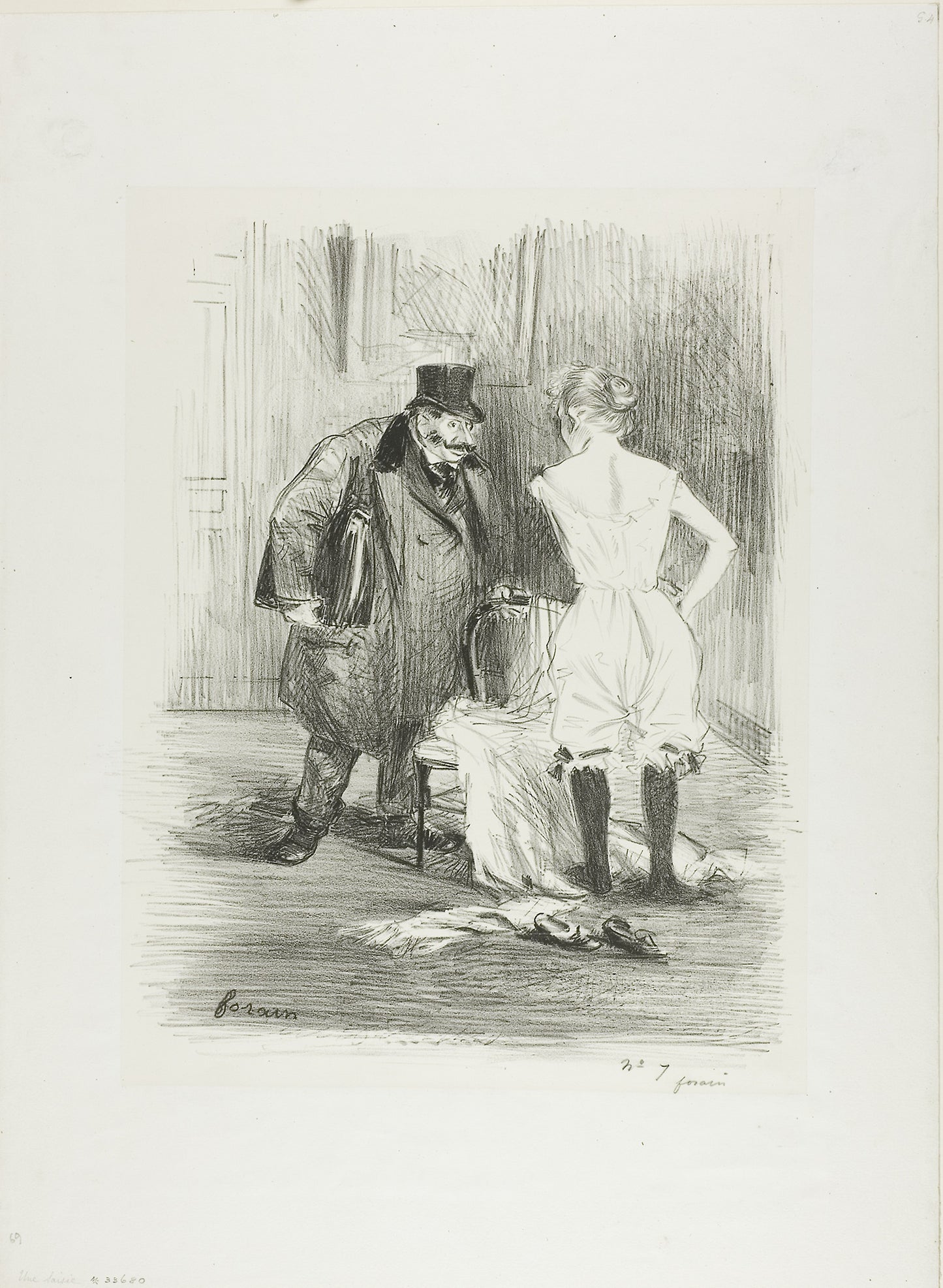 A Seizure: Jean Louis Forain,16x12"(A3) Poster