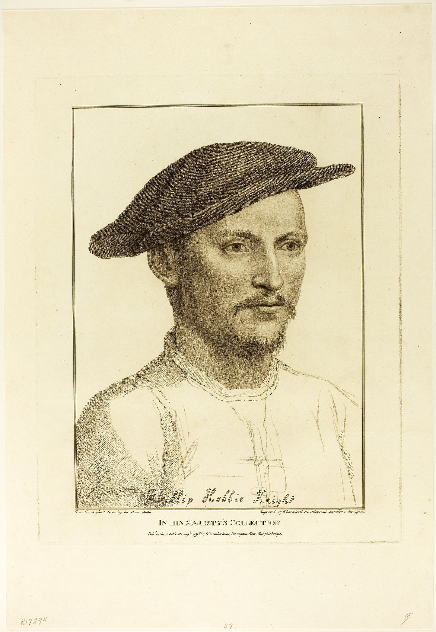 Sir Philip Hobby -  Francesco Bartolozzi (Italian, 1727-1815),  Poster Print Wall Art