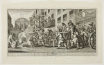 Burning the Rumps at Temple Bar, plate eleven from Hudibras: William Hogarth,16x12"(A3) Poster