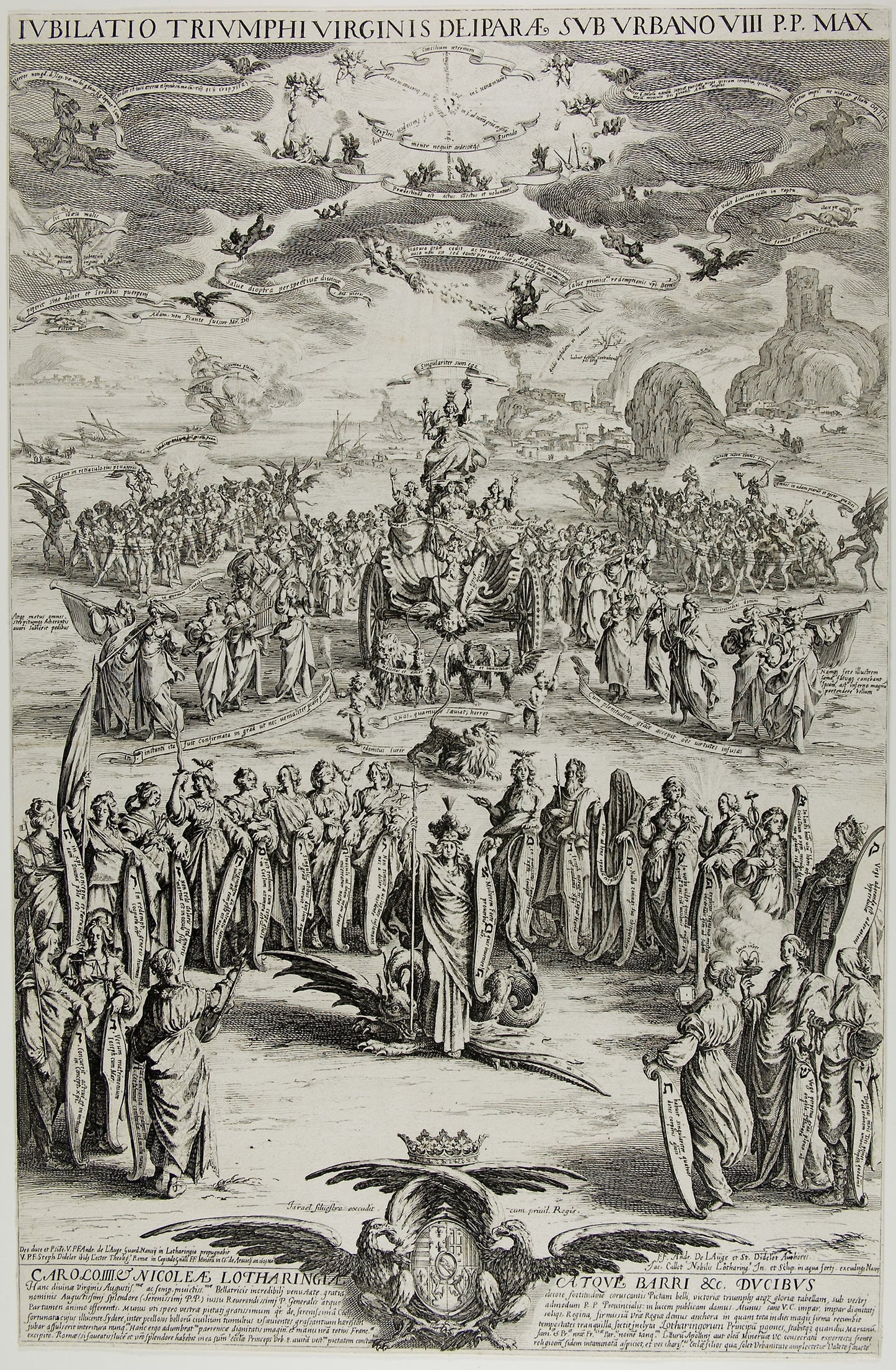 The Triumph of the Virgin -  Jacques Callot,  Poster Print Wall Art