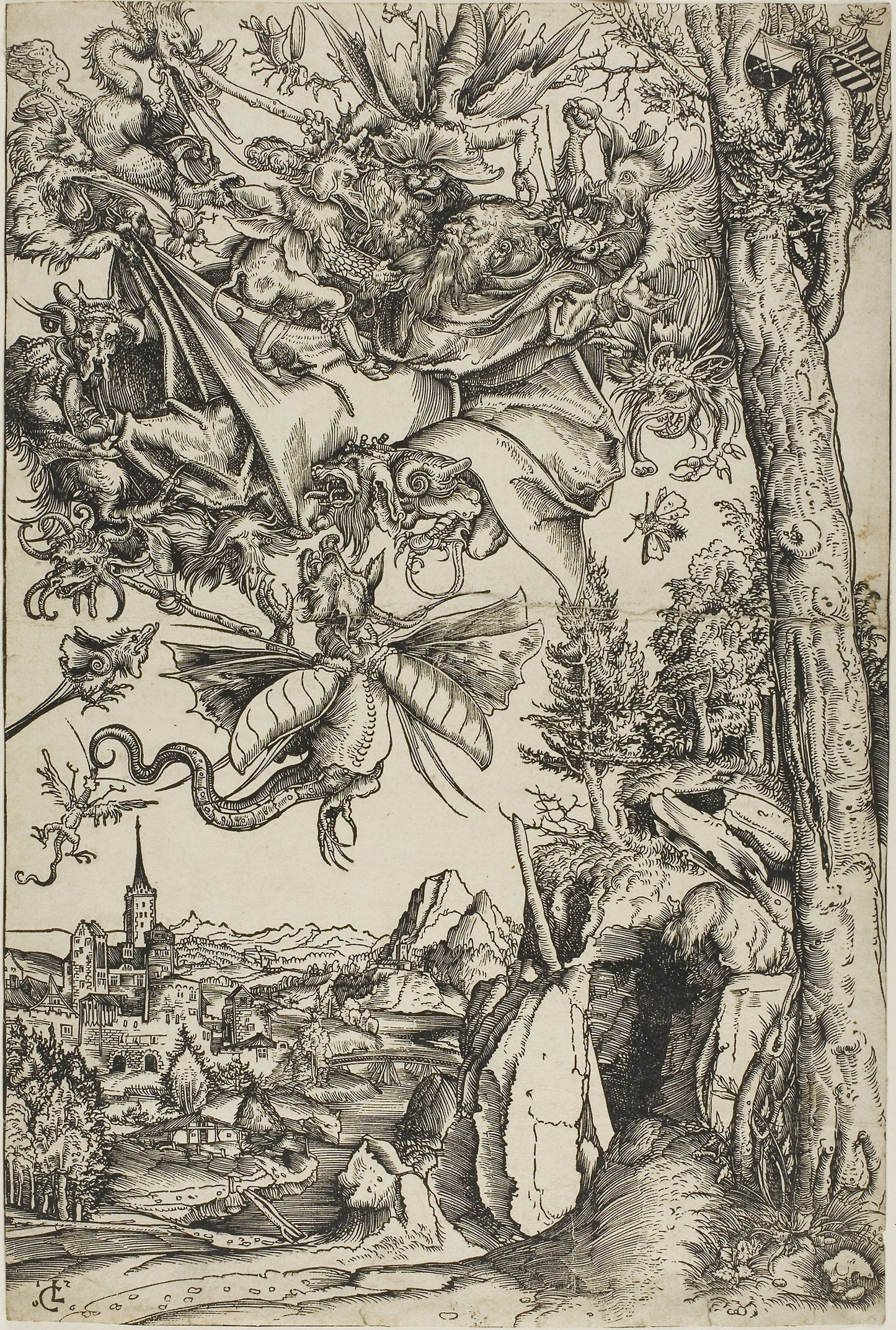 The Temptation of Saint Anthony -  Lucas Cranach the Elder,  Poster Print Wall Art