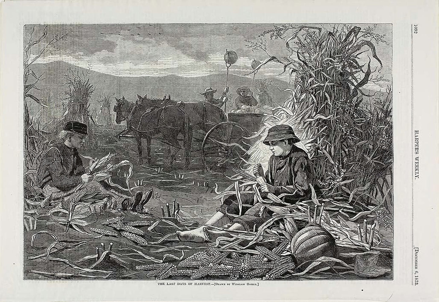 The Last Days of Harvest -  Winslow Homer (American, 1836-1910),  Poster Print Wall Art