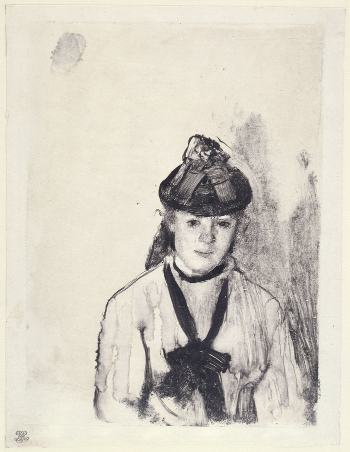 Portrait of Ellen Andrée: Edgar Degas,16x12
