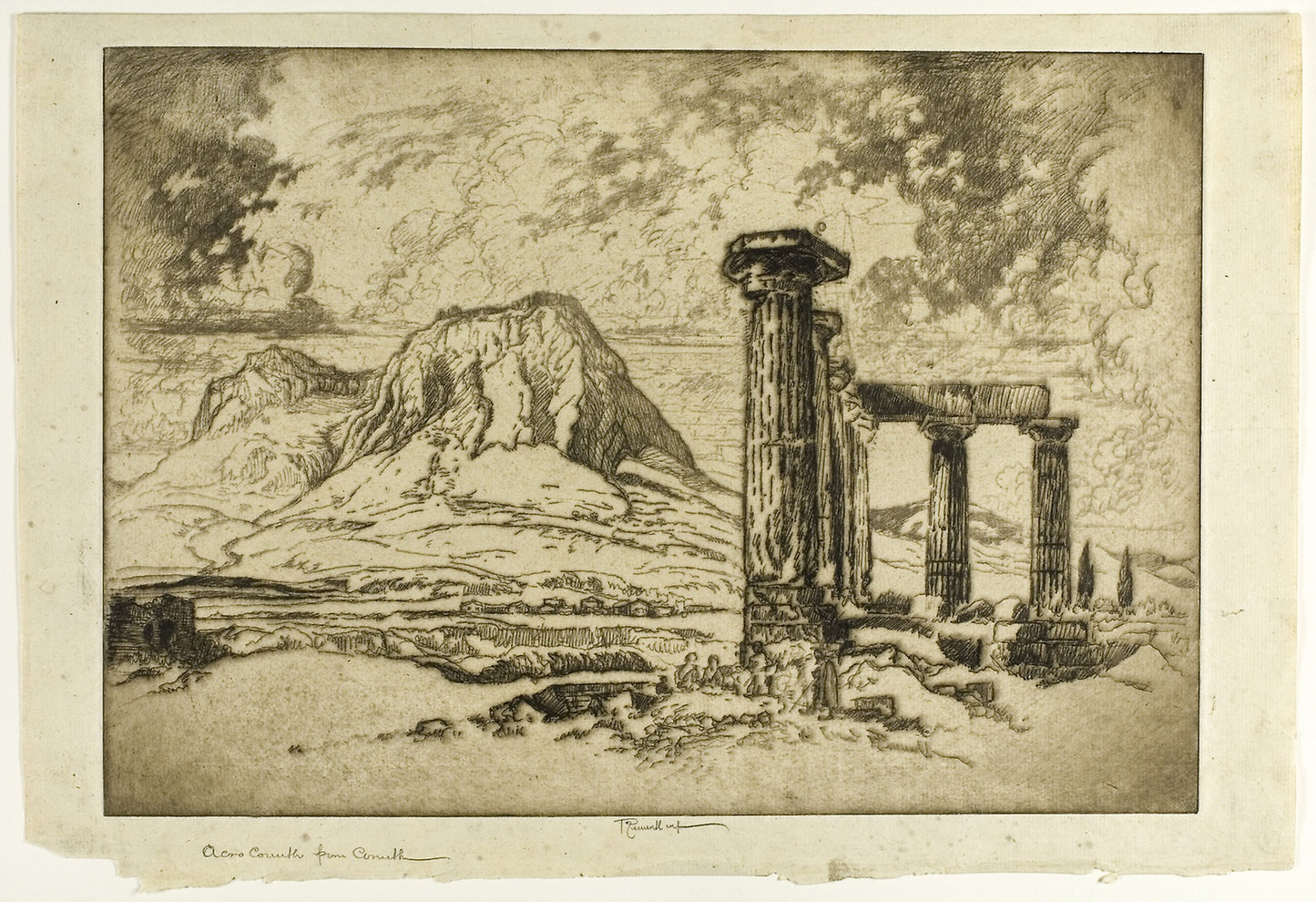 Acro-Corinth from Corinth -  Joseph Pennell,  Poster Print Wall Art