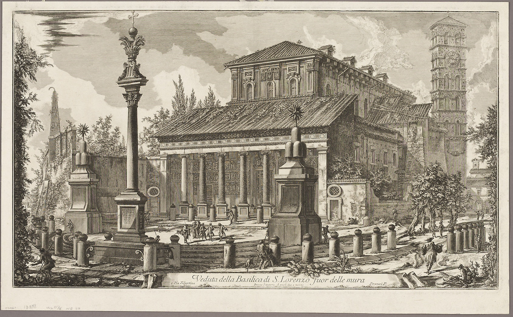 View of the Basilica of S. Lorenzo fuori delle Mura [S. Lorenzo outside the Walls], from Views of Rome: Giovanni Battista Piranesi,16x12"(A3) Poster