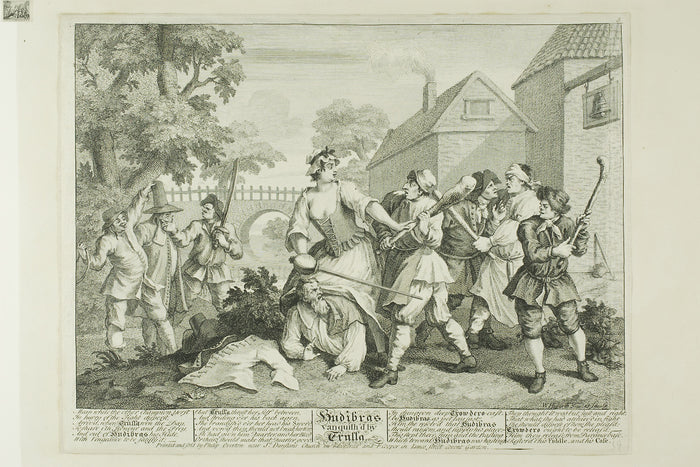 Hudibras Vanquished: Trulla, plate five from Hudibras: William Hogarth,16x12