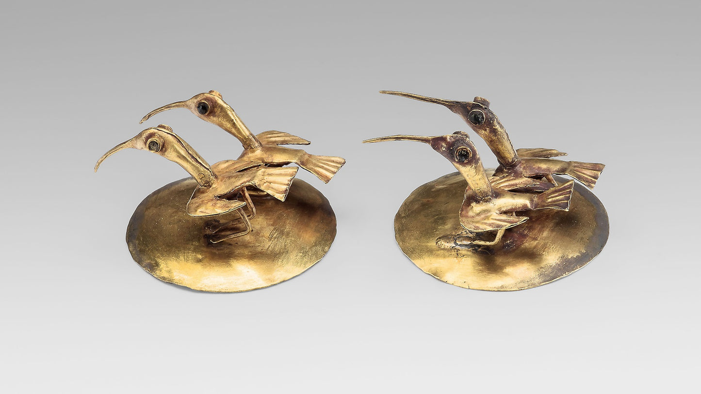 Ear Ornaments with Ibis -  Inca,  Poster Print Wall Art