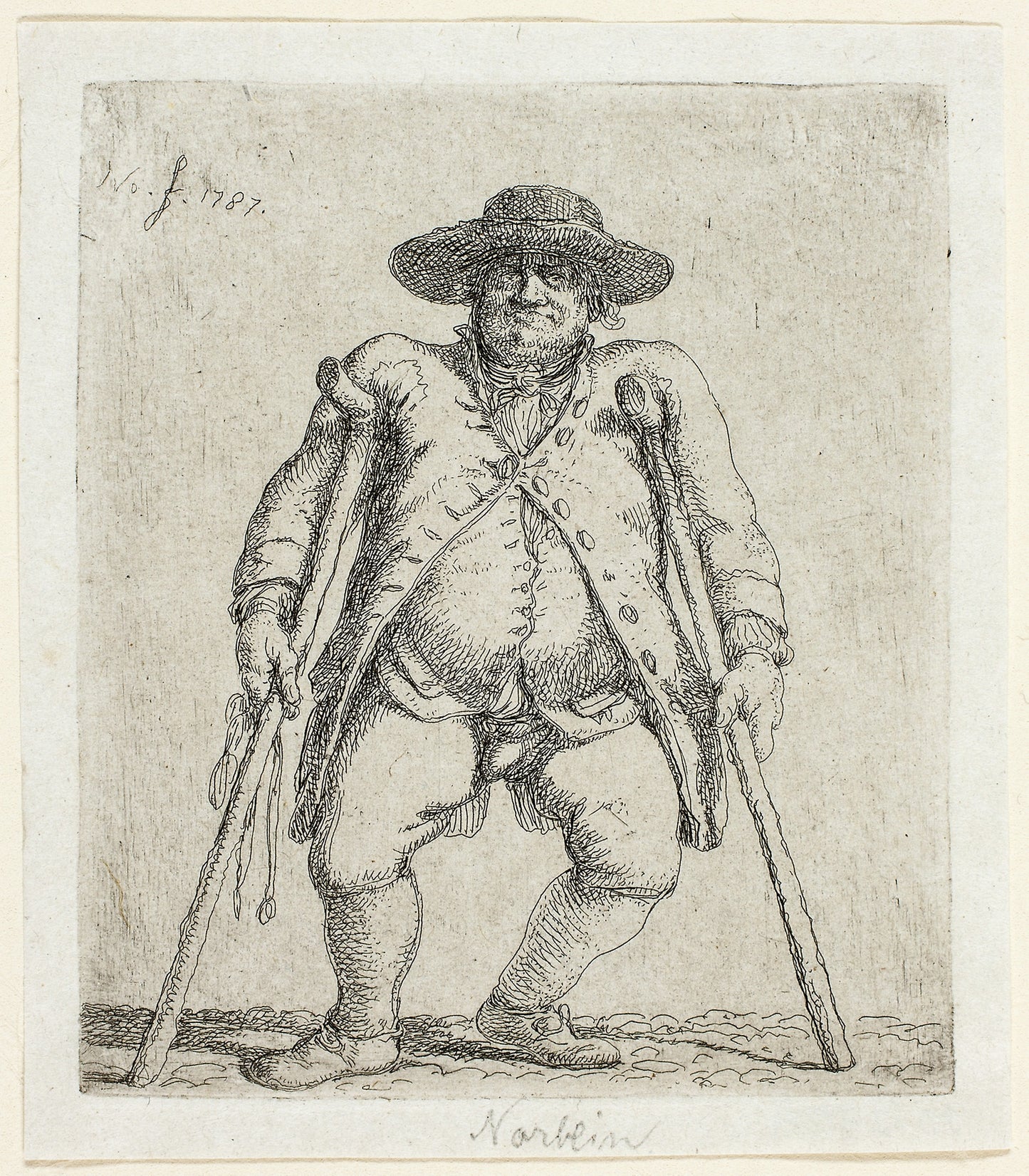 Beggar Man -  Jean-Pierre Norblin de la Gourdaine,  Poster Print Wall Art