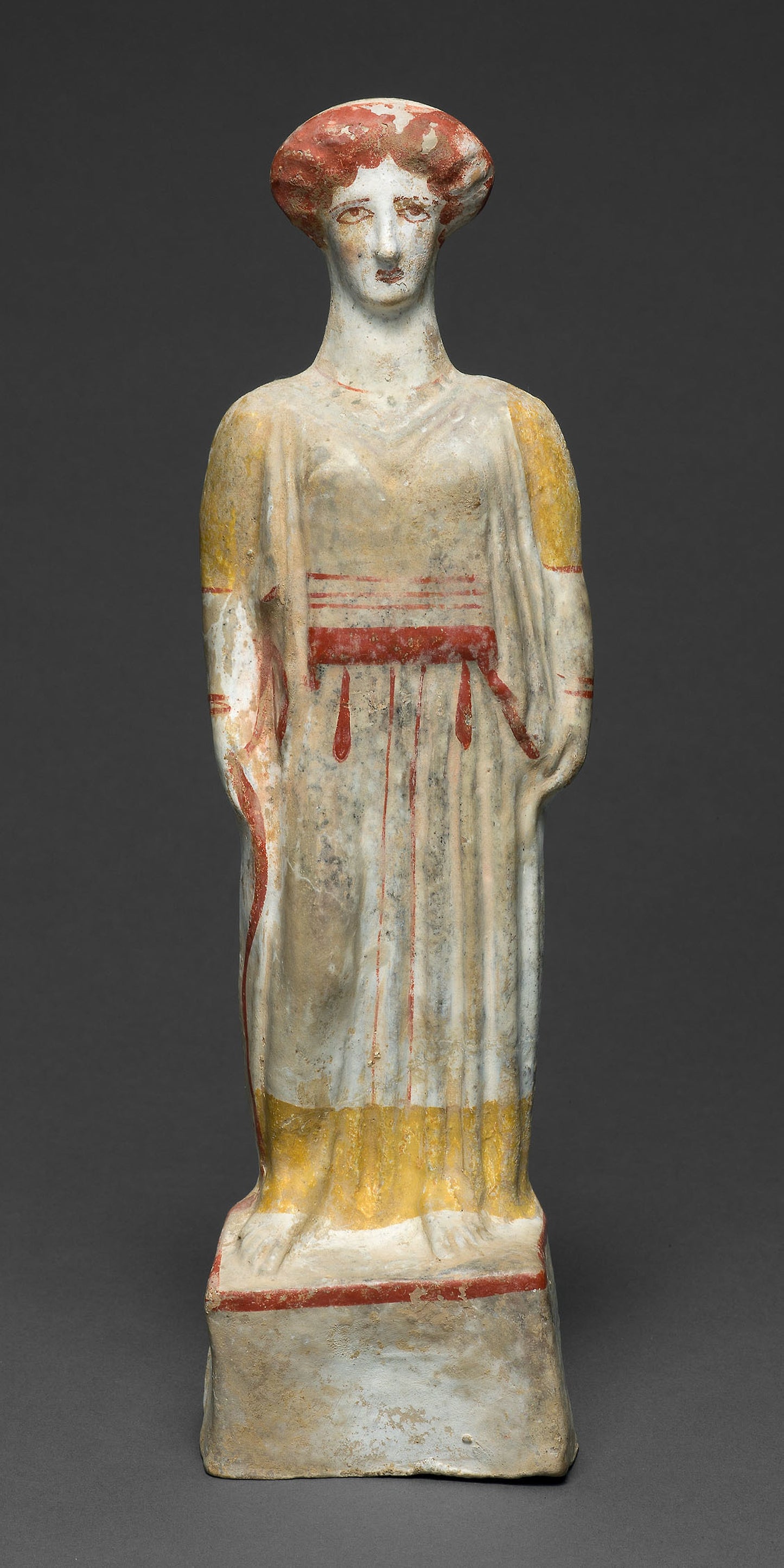 Statuette of a Woman -  Greek; Boeotia,  Poster Print Wall Art
