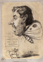 Caricature of Jules Didier (“Butterfly Man”): Claude Monet,16x12"(A3) Poster