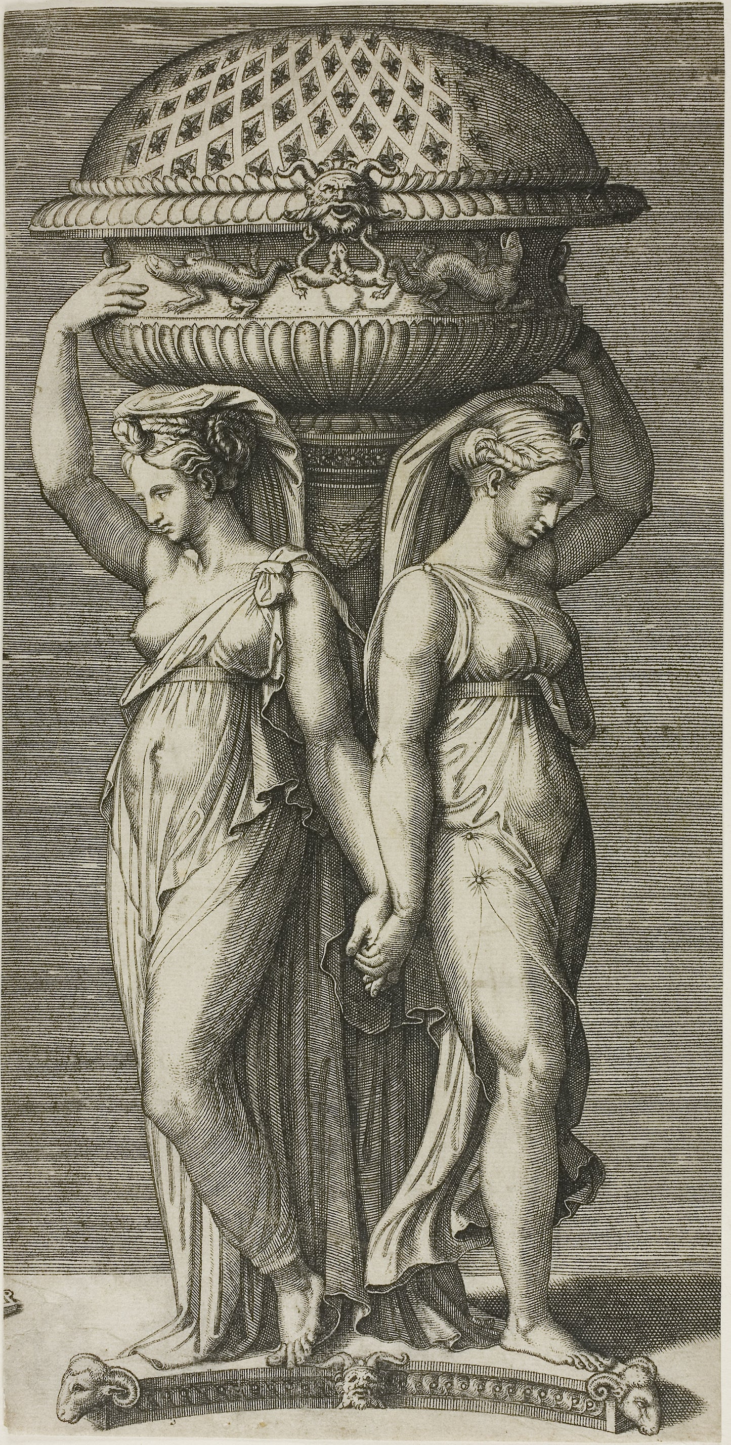 The Incense Burner -  Marcantonio Raimondi (Italian, c. 1480-1534),  Poster Print Wall Art