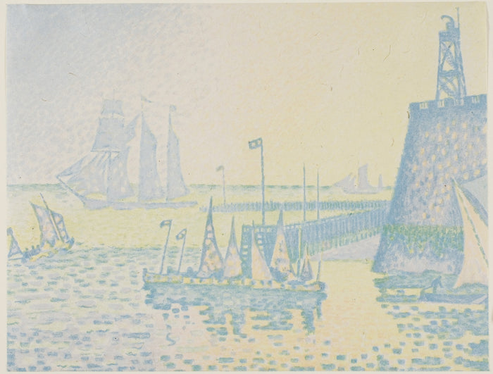 Evening: Paul Signac (French, 1863-1935),16x12