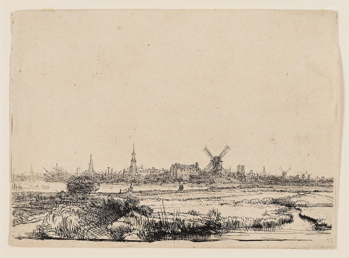 View of Amsterdam from the Kadijk -  Rembrandt van Rijn,  Poster Print Wall Art