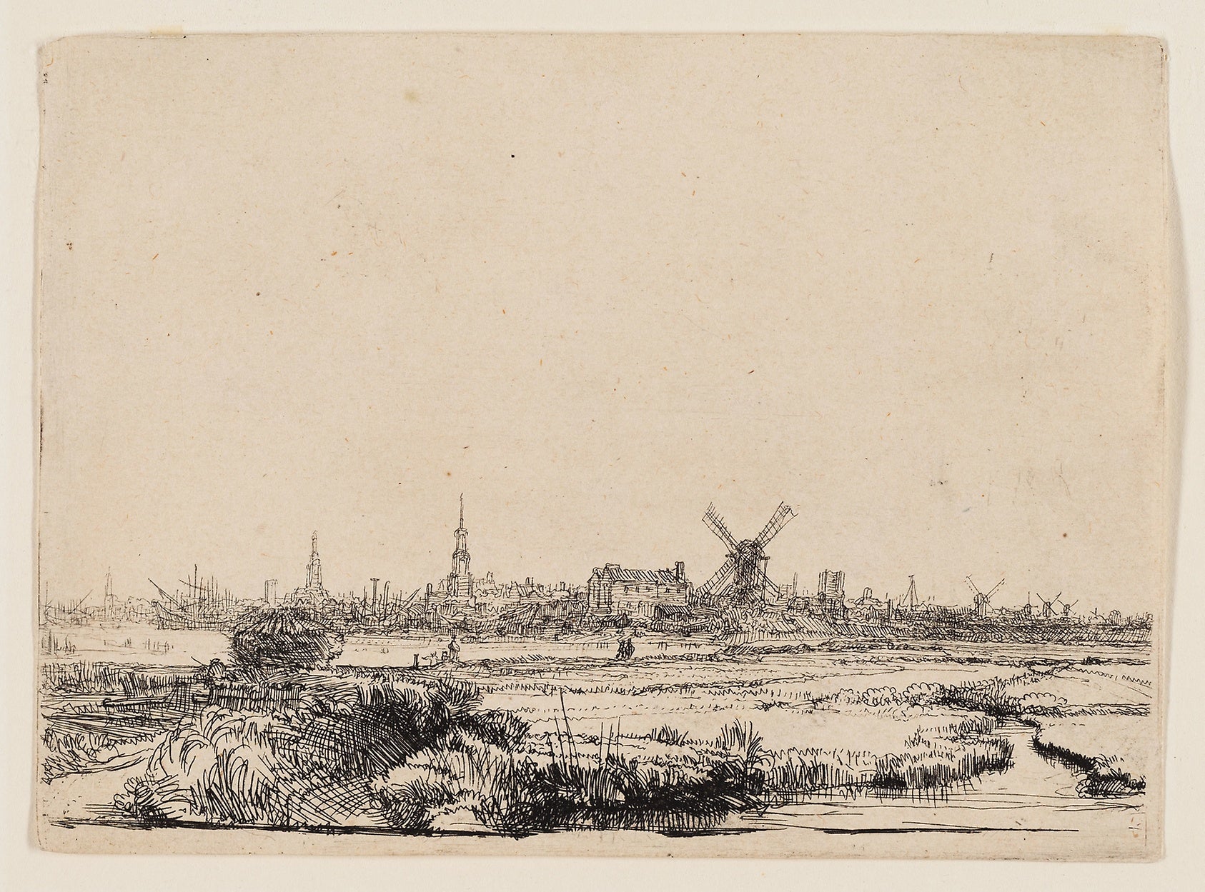 View of Amsterdam from the Kadijk: Rembrandt van Rijn,16x12"(A3) Poster