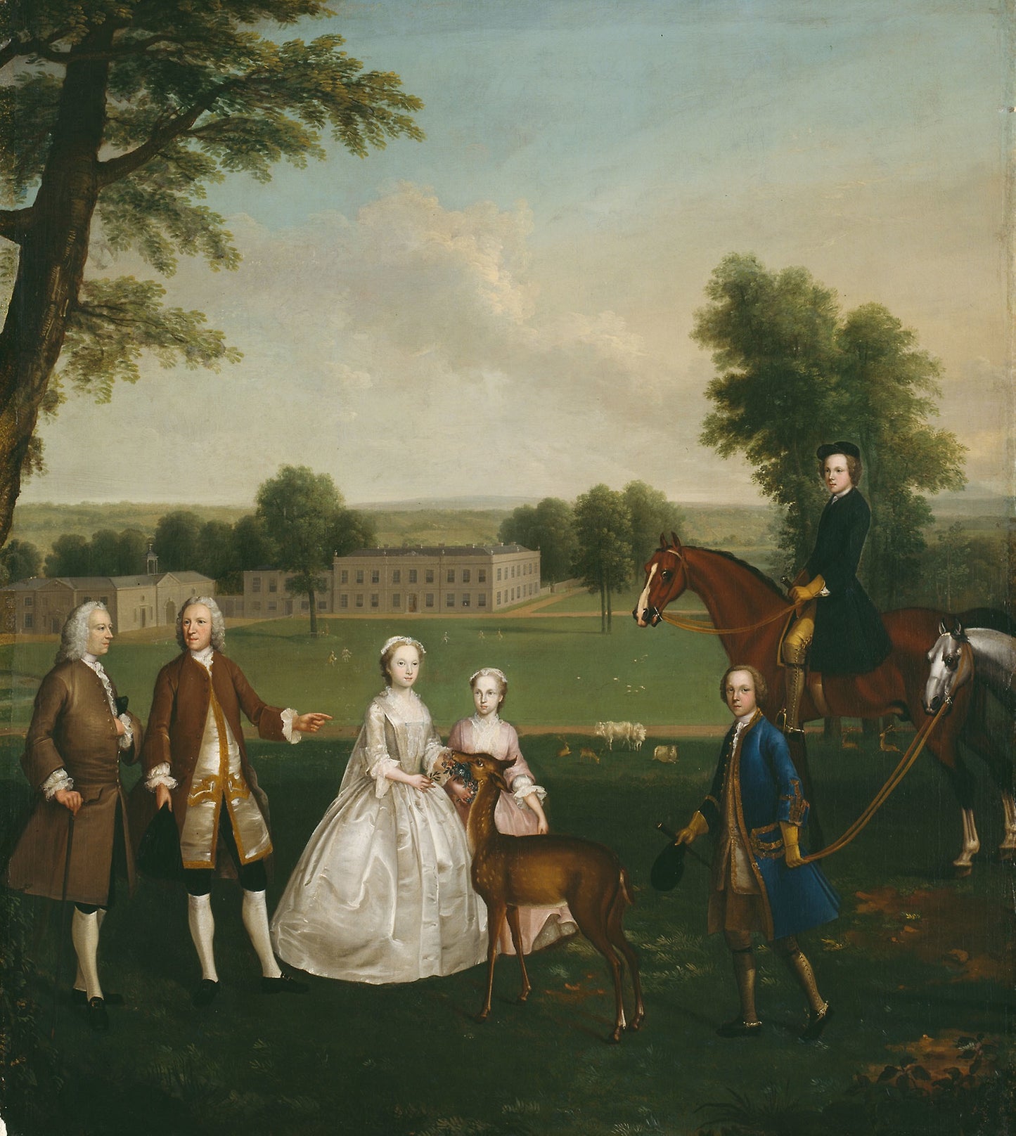 Thomas Lister and Family at Gisburne Park -  Arthur Devis,  Poster Print Wall Art