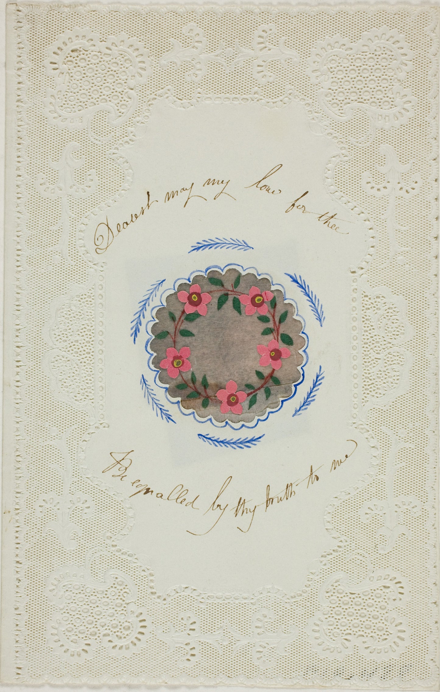 Dearest, May My Love for Thee be Equaled -  Thy Truth to Me (valentine) -  George Kershaw,  Poster Print Wall Art