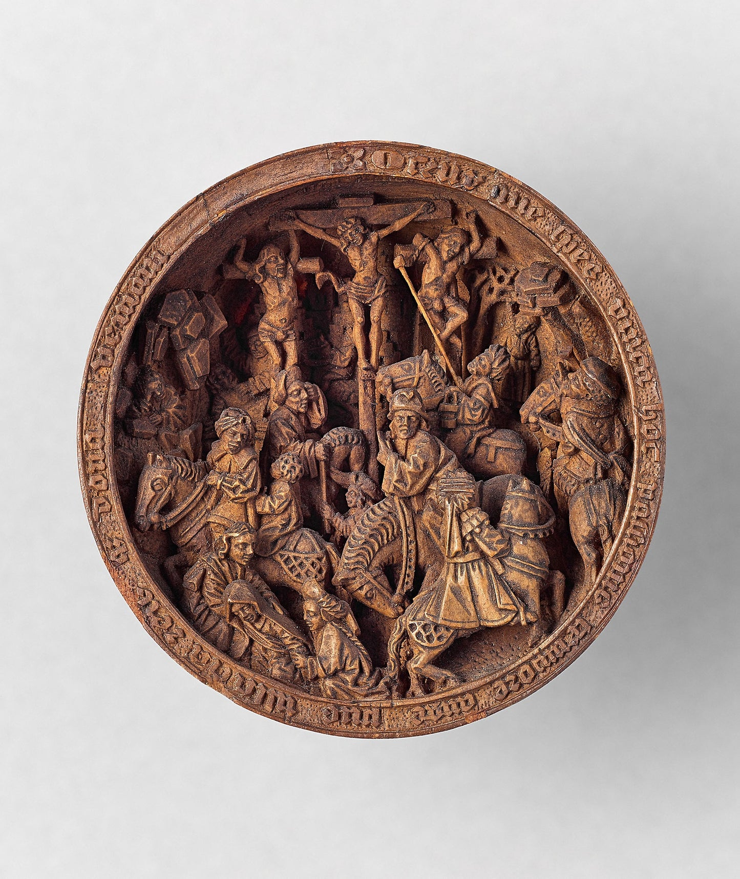 Crucifixion Relief from a Rosary Bead -  Flemish,  Poster Print Wall Art
