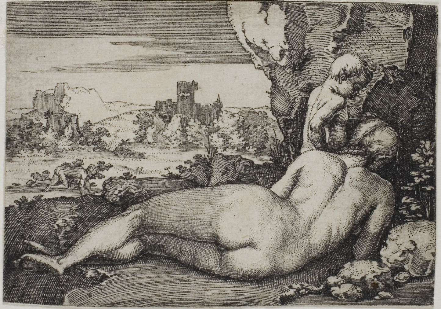Penance of St. John Chrysostomus -  Sebald Beham (German, 1500-1550),  Poster Print Wall Art