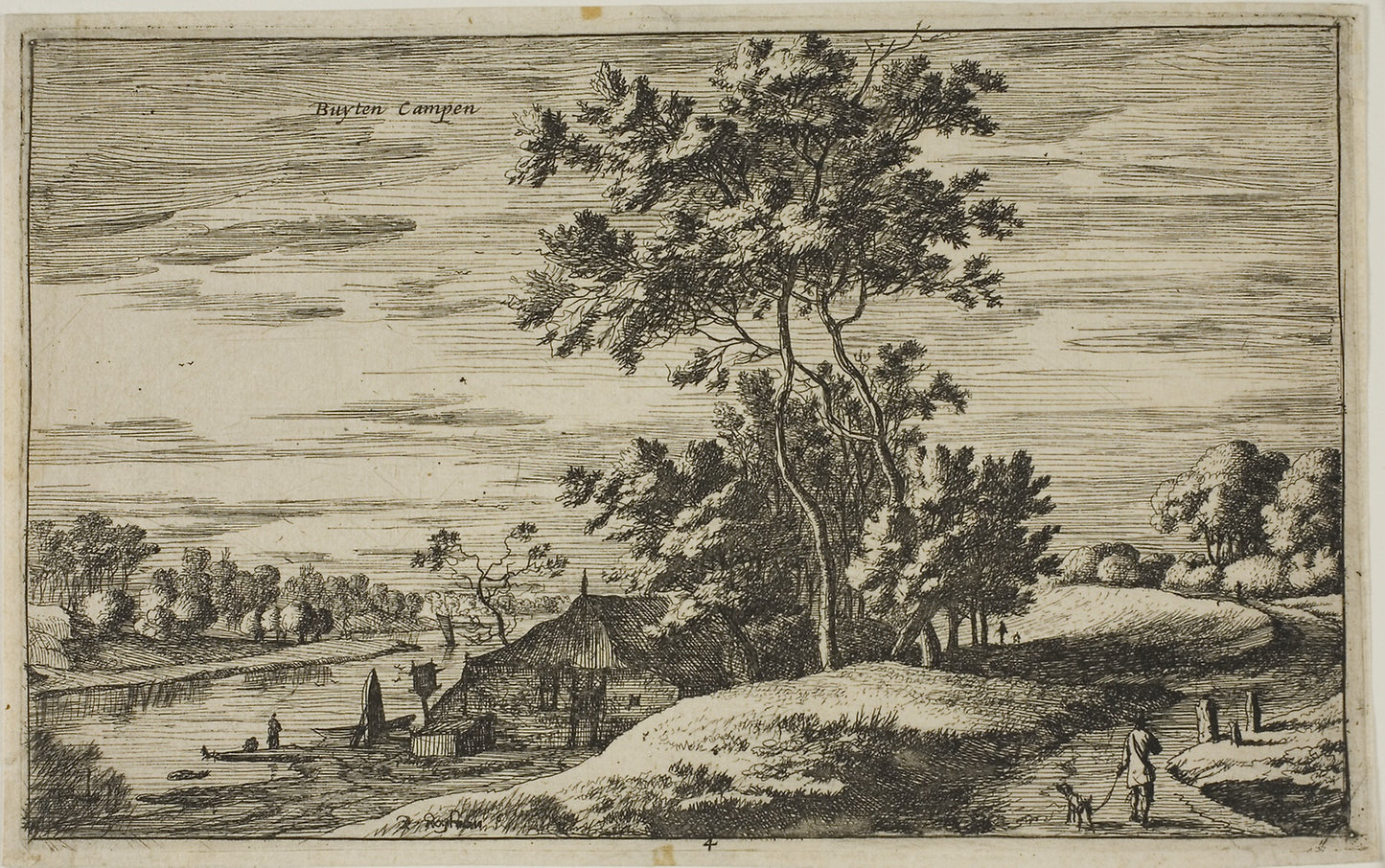 View Near Kampen, plate 4 from Views of Dutch Villages -  Roelant Roghman (Dutch, 1627-1692),  Poster Print Wall Art