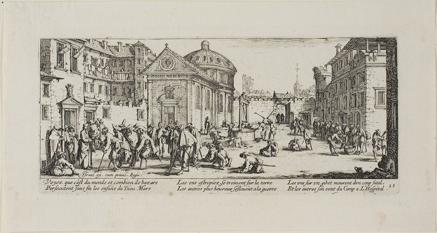 The Hospital, plate fifteen from The Miseries of War -  Jacques Callot (French, 1592-1635),  Poster Print Wall Art