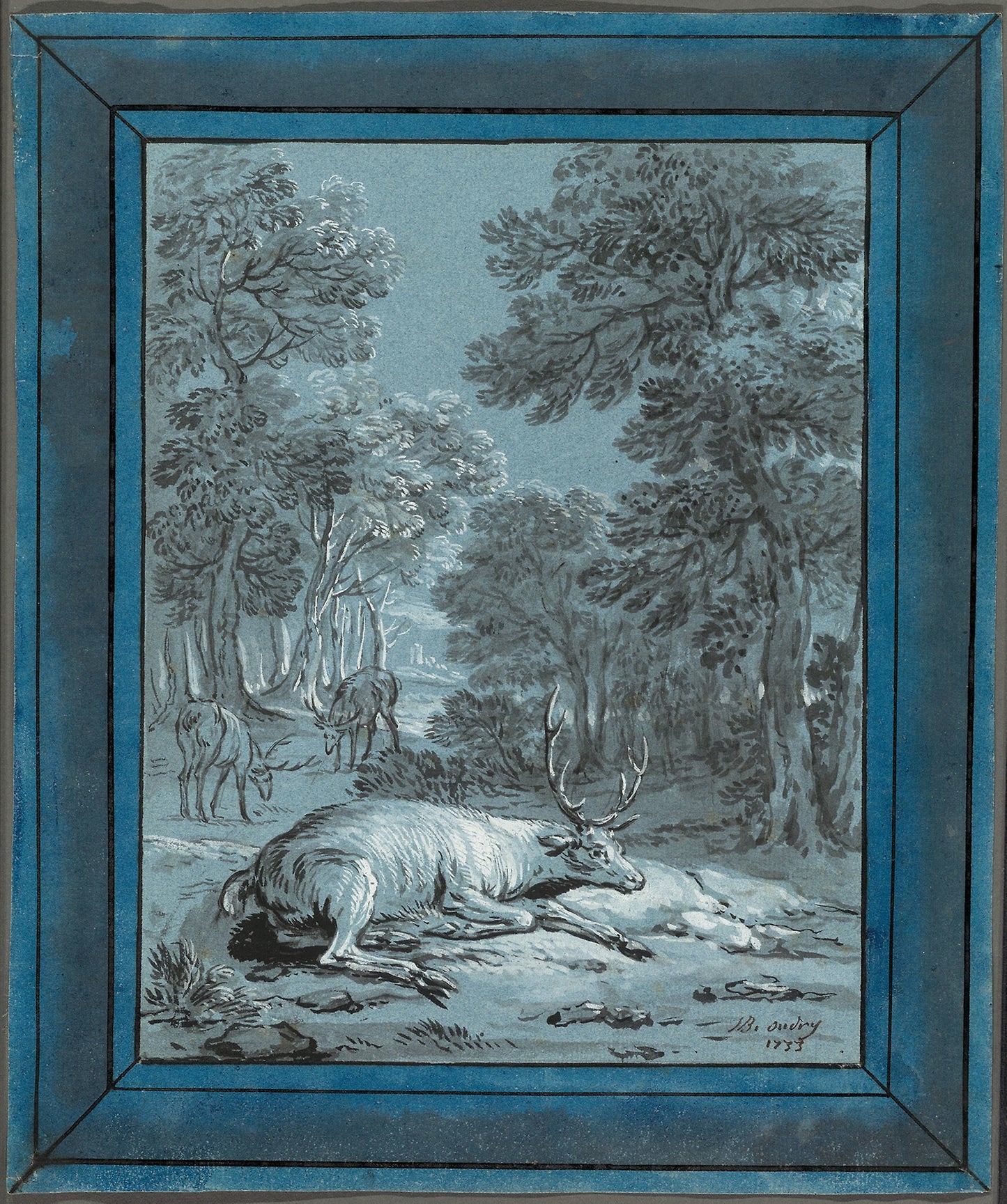 The Sick Stag -  Jean-Baptiste Oudry,  Poster Print Wall Art