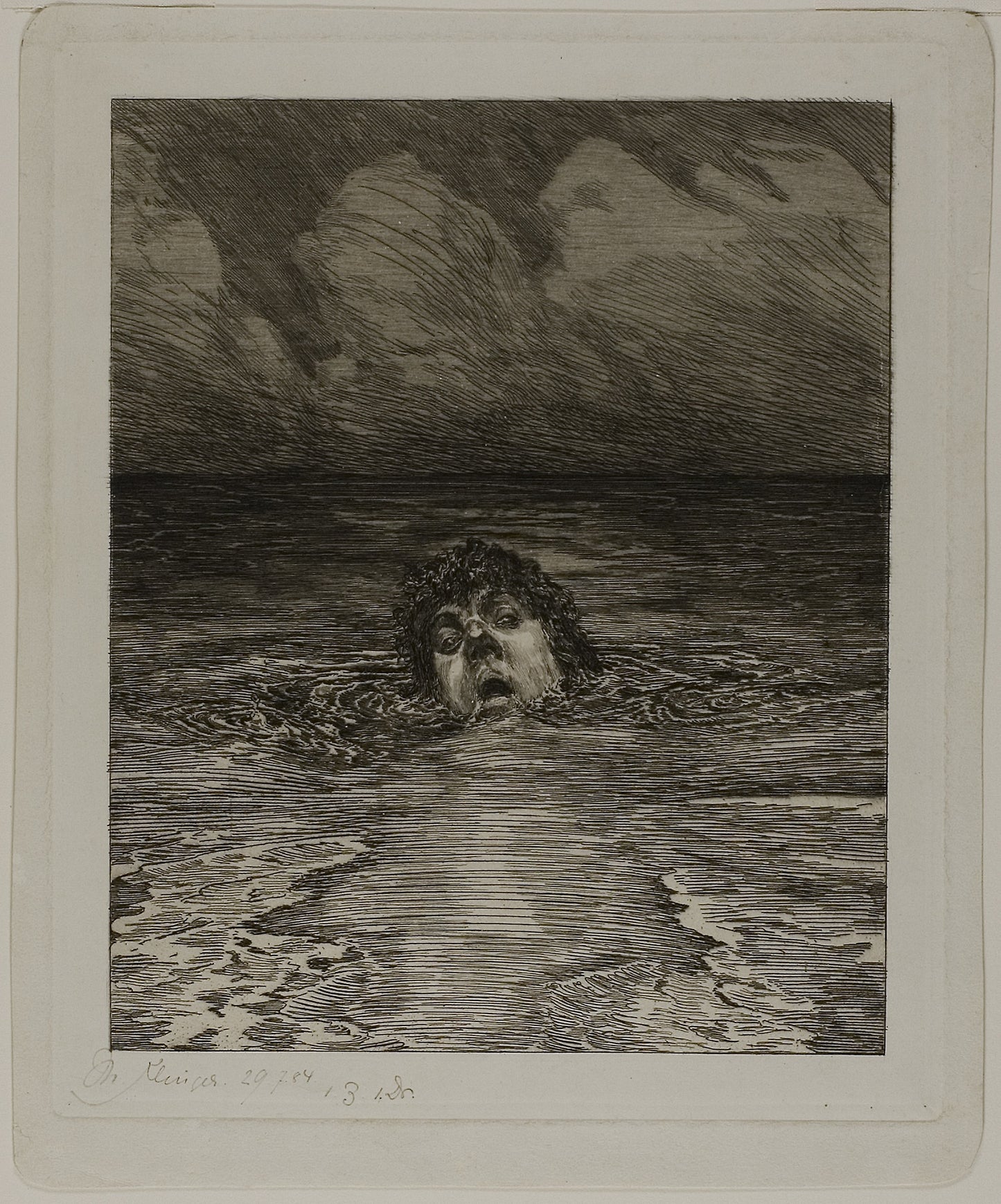 Downfall, plate twelve from A Life -  Max Klinger,  Poster Print Wall Art