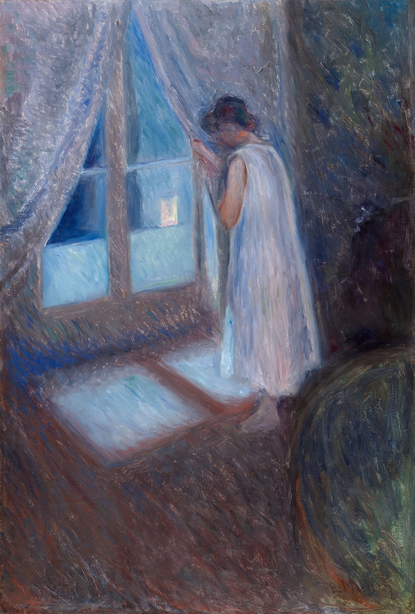 The Girl: the Window: Edvard Munch, Poster Print Wall Art