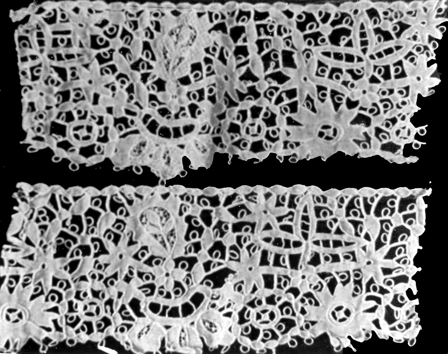 Border and Two Fragments -  Ireland, Carrickmacross,  Poster Print Wall Art
