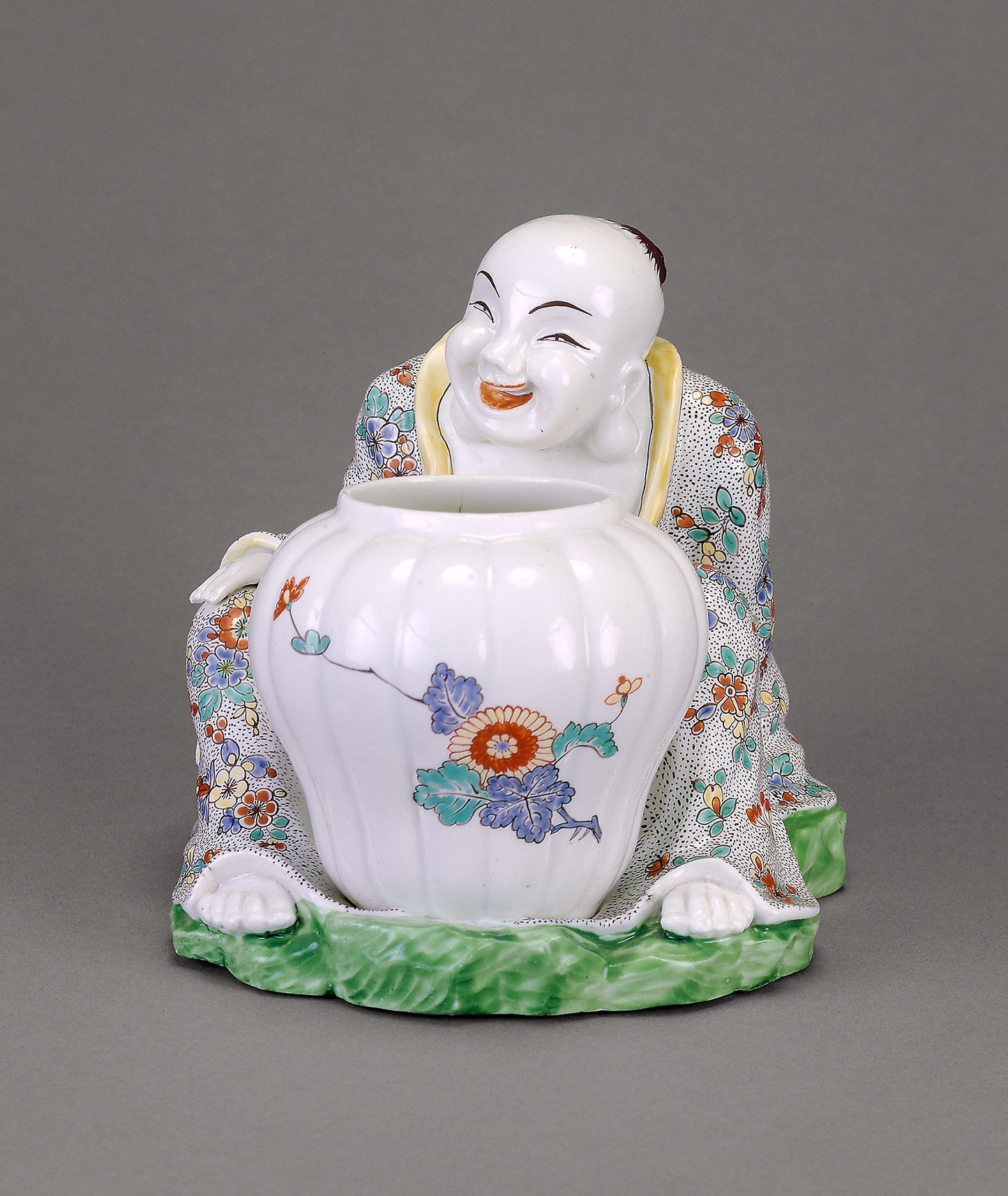 Seated Figure and Potpourri Vase -  Chantilly Porcelain Factory (French, founded c. 1725),  Poster Print Wall Art