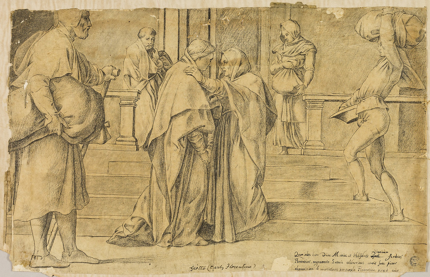 Visitation -  After Andrea del Sarto,  Poster Print Wall Art