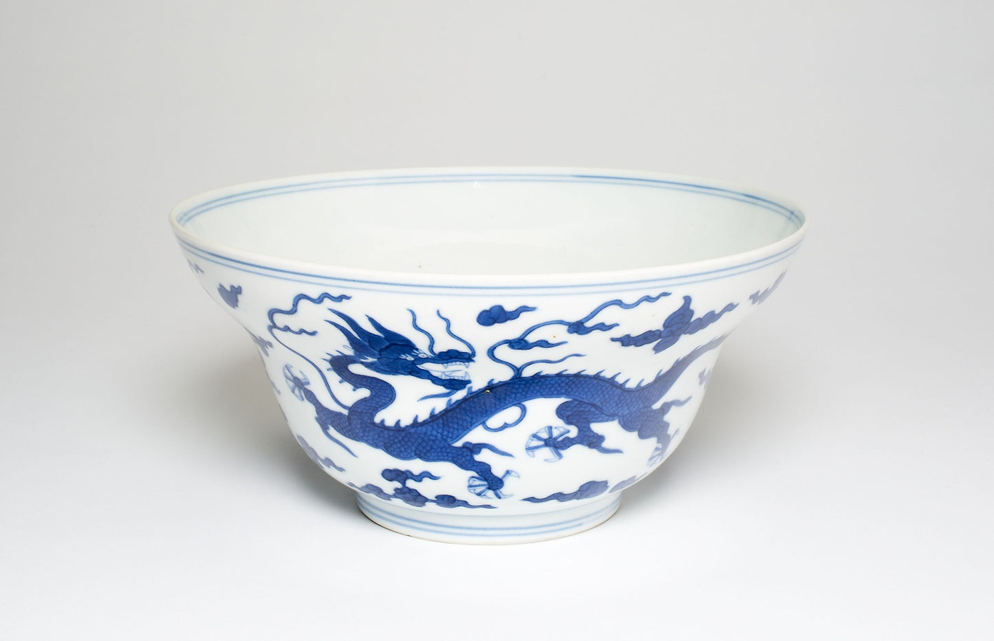 Bowl with Dragons amid Clouds -  China,  Poster Print Wall Art