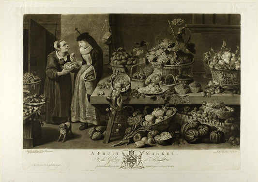 A Fruit Market, from The Houghton Gallery: Richard Earlom (British, 1743–1822),16x12"(A3) Poster