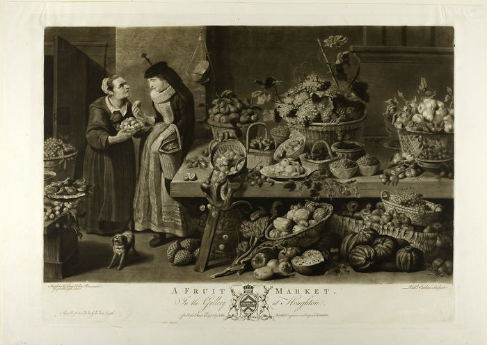 A Fruit Market, from The Houghton Gallery: Richard Earlom (British, 1743–1822),16x12