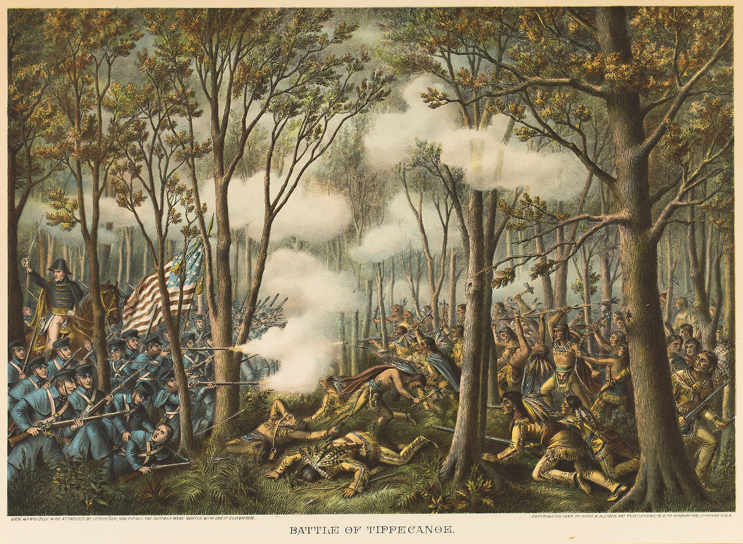 Battle of Tippecanoe -  Unknown Artist,  Poster Print Wall Art