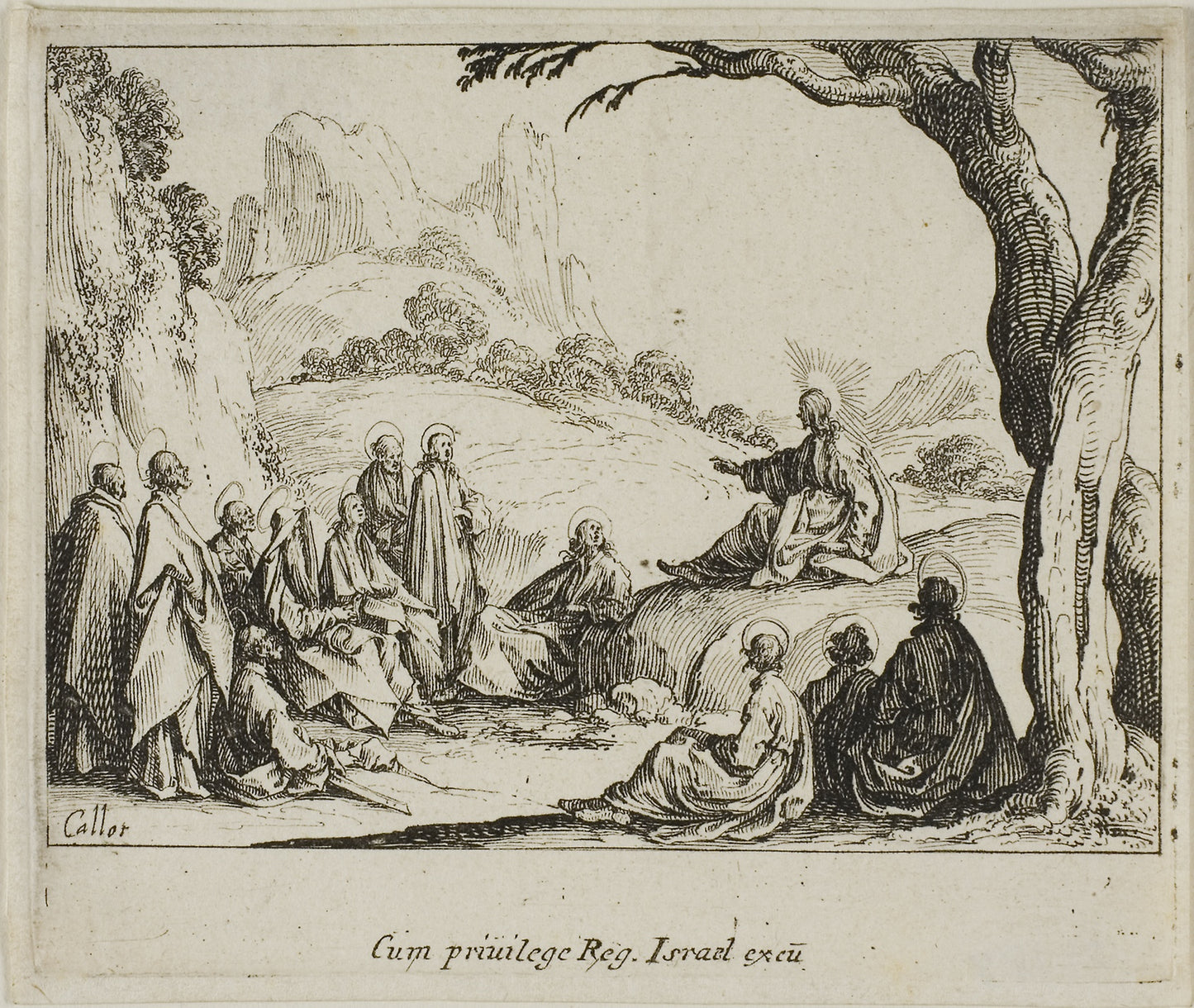 The Sermon on the Mount, from The New Testament -  Jacques Callot (French, 1592-1635),  Poster Print Wall Art
