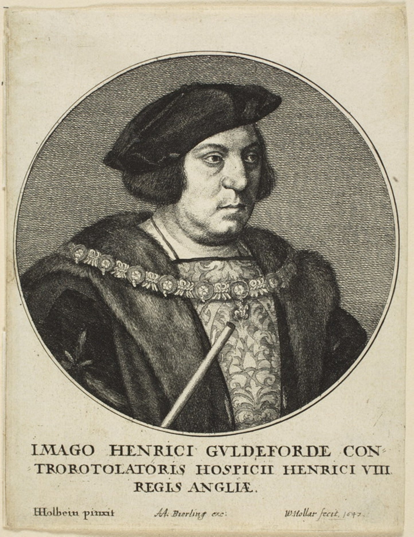 Sir Henry Guildford -  Wenceslaus Hollar (Czech, 1607-1677),  Poster Print Wall Art