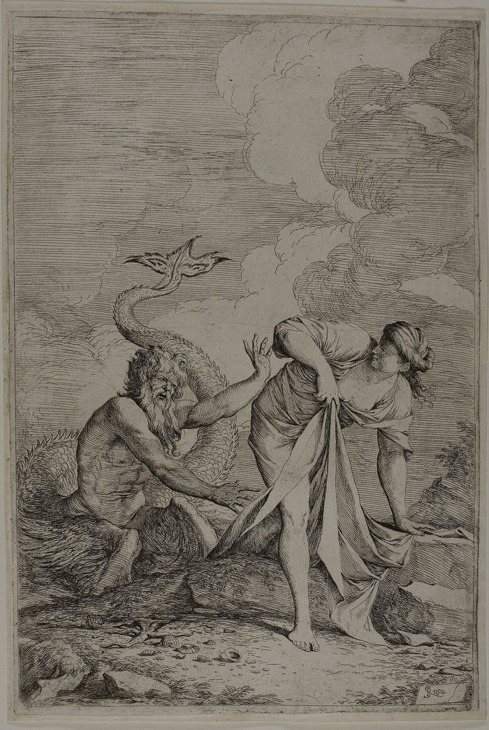 Glaucus and Scylla: Salvator Rosa,16x12