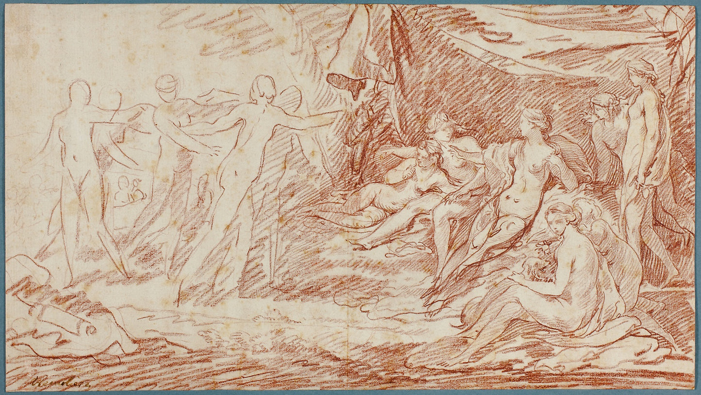 The Bath of Diana -  Pierre Charles Trémolières,  Poster Print Wall Art