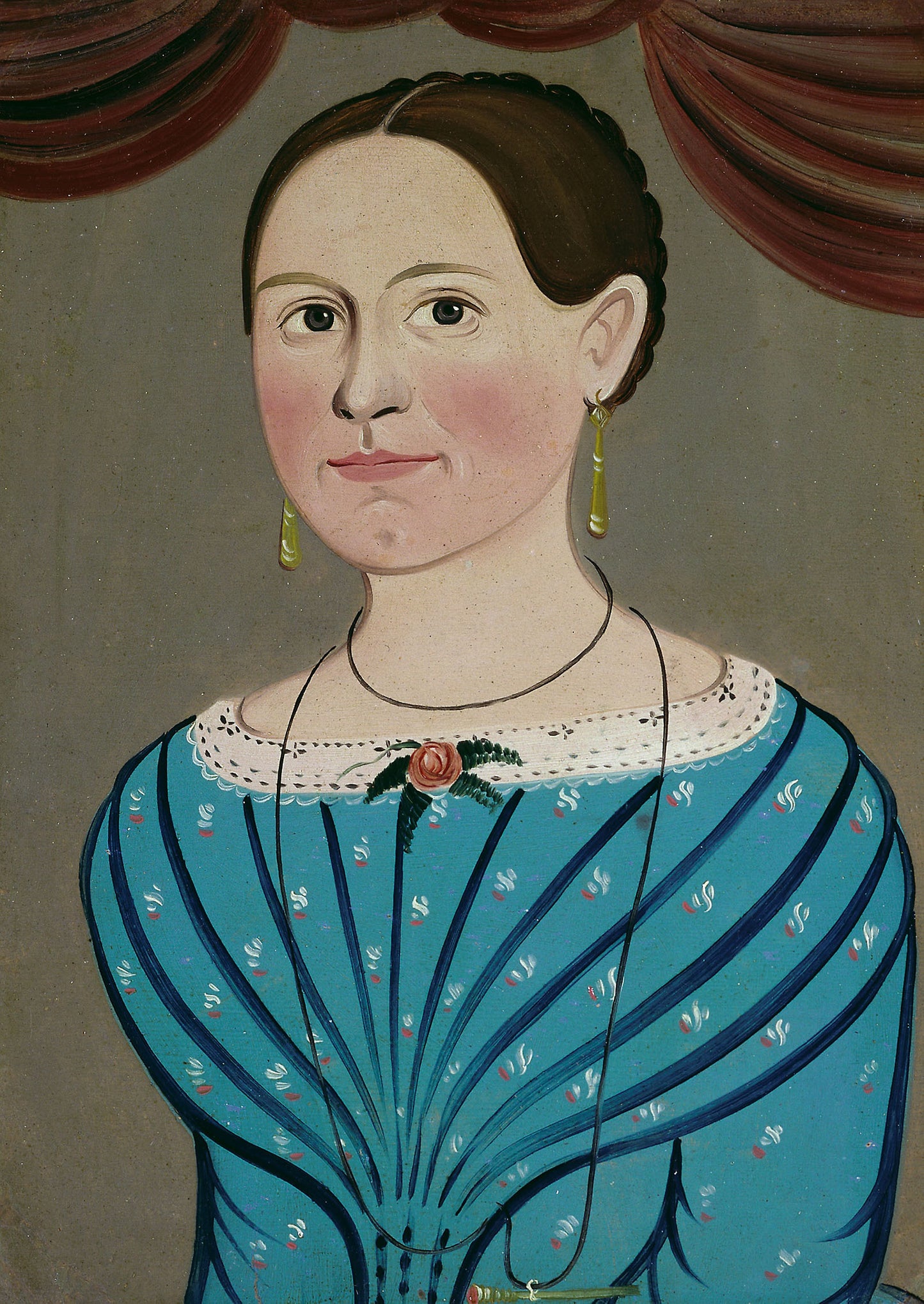 Woman in a Blue Dress -  School of William Matthew Prior,  Poster Print Wall Art